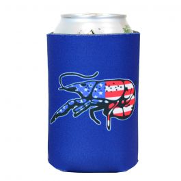 Gold Stripe Buffalo Light Blue Tall Boy Can Koozie