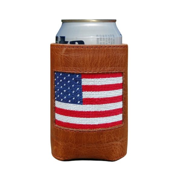 American Flag Bottle Koozie With Bottle Opener