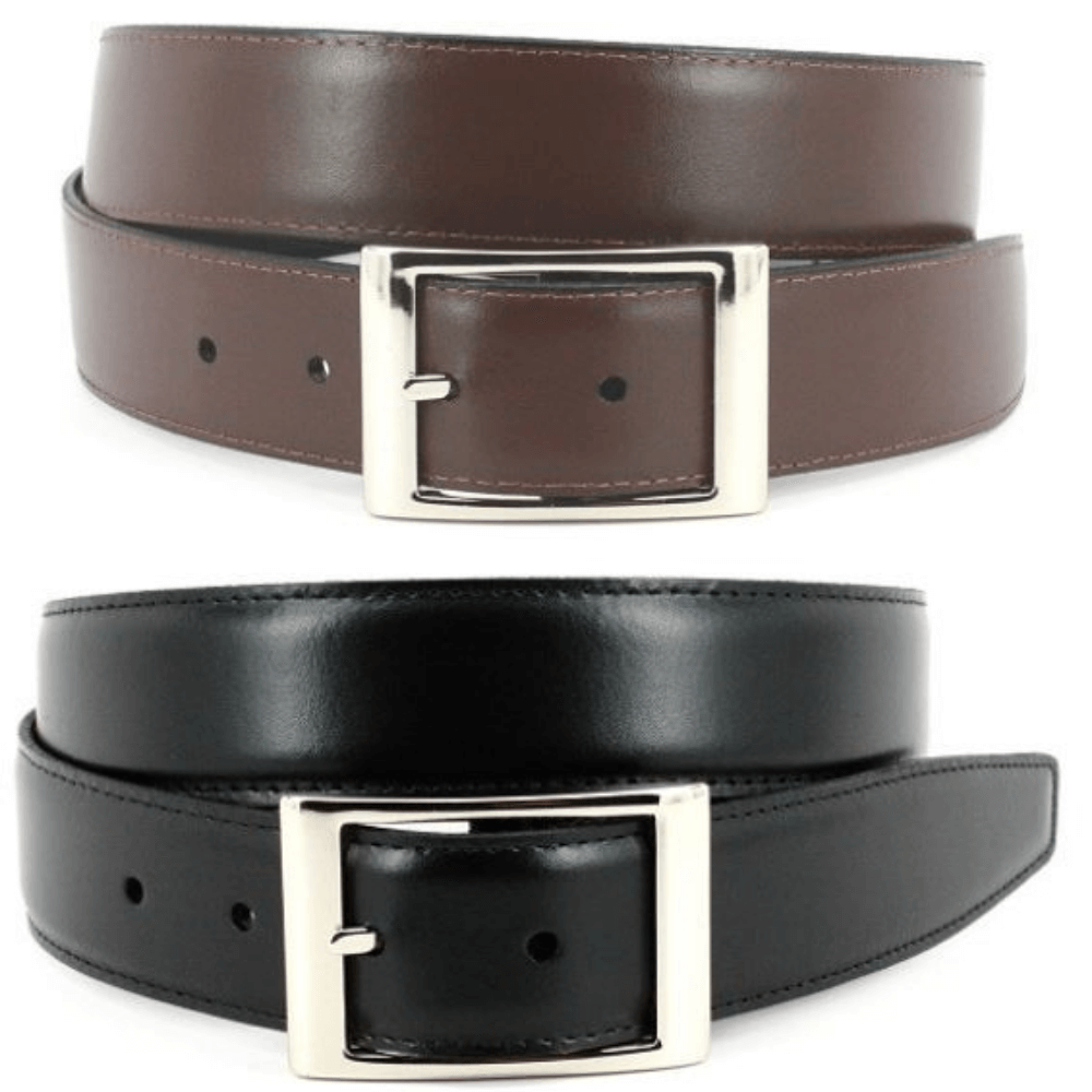 Torino Leather 35mm Reversible Aniline Belt Black/Brown