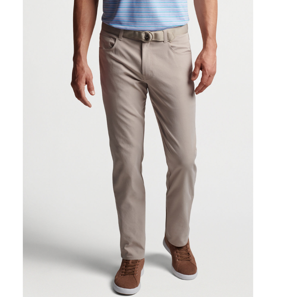 Peter Millar Soft Touch Twill Five-Pocket Pant - White - Murray's