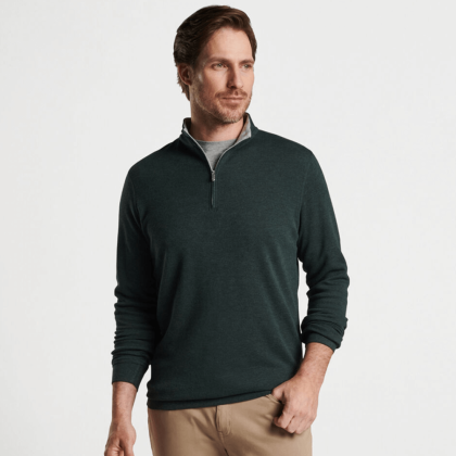 PETER MILLAR Crown Cotton-Blend Jersey Half-Zip Sweatshirt for Men